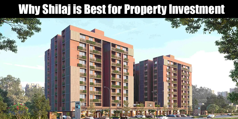 Premium high-rise residential property in Shilaj Ahmedabad West featuring modern gated community architecture.