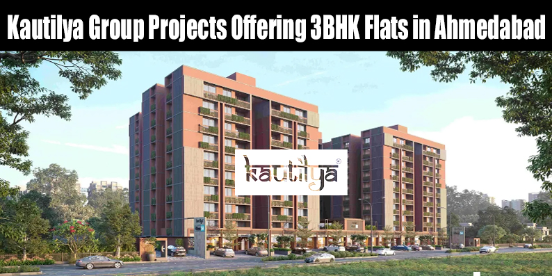 Modern living room interior of a 3BHK flat in Ahmedabad by Kautilya Group