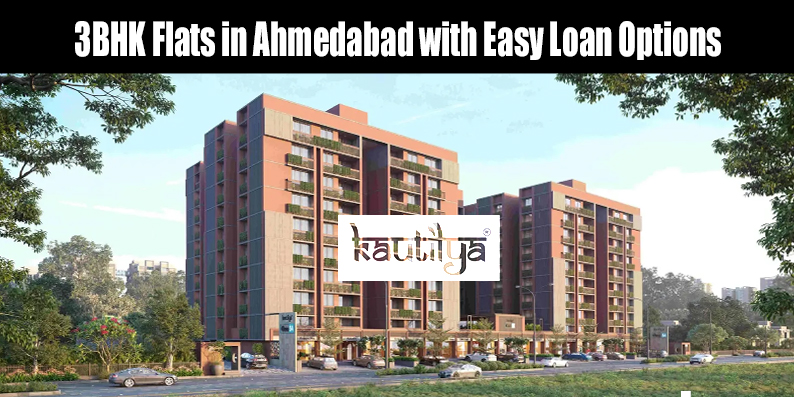 Spacious luxury 3BHK flat in Ahmedabad by Kautilya Group offering easy home loan options and modern amenities