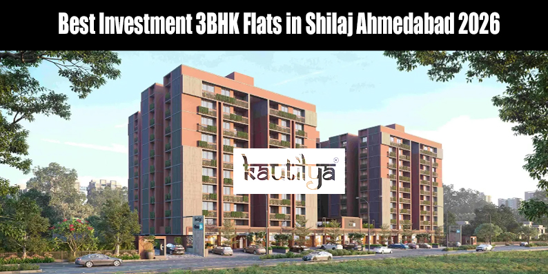 Modern luxury 3BHK flats in Shilaj Ahmedabad with premium amenities developed by Kautilya Group.