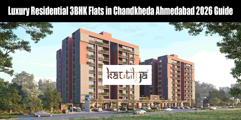 Luxury 3BHK residential flat interior in Chandkheda Ahmedabad by Kautilya Developers