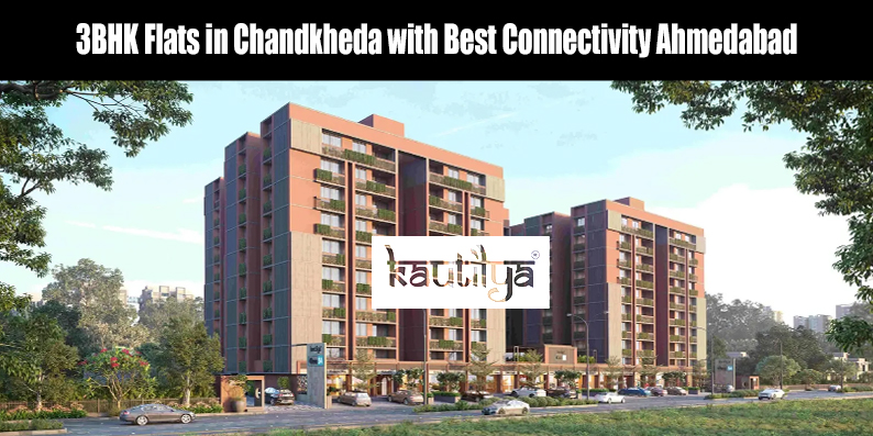 Modern 3BHK flat interior in Chandkheda Ahmedabad near Metro corridor by Kautilya Developers