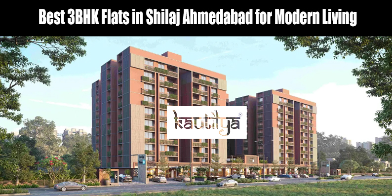 Modern 3BHK flat living room interior in a luxury residential project in Shilaj Ahmedabad